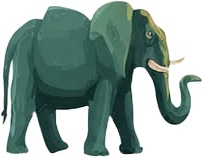an elephant with a long trunk and tusky tusk.jpg